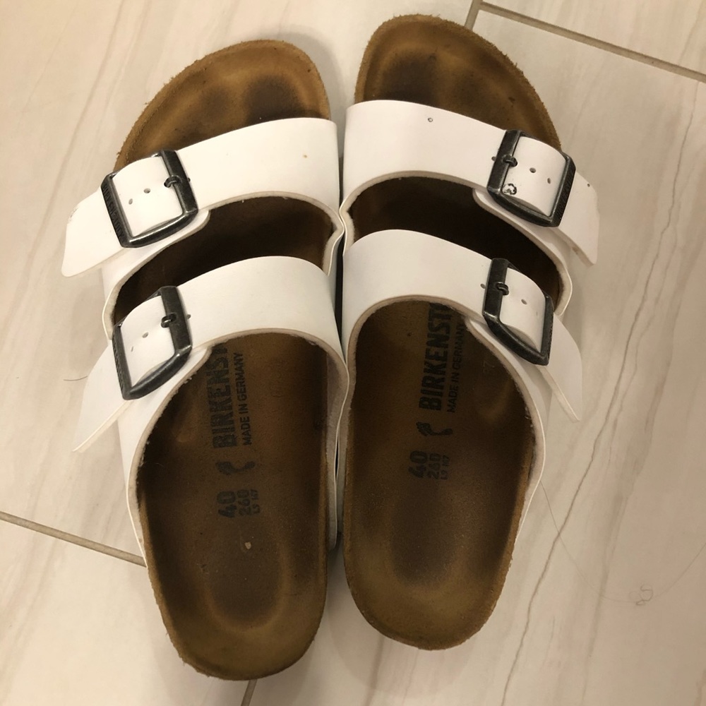 White Birkenstocks (thicker material)